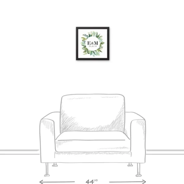 Wall Quotes & Signs-Kirkland's Home Personalized Framed Monogram Leaves Wall Plaque White/Green