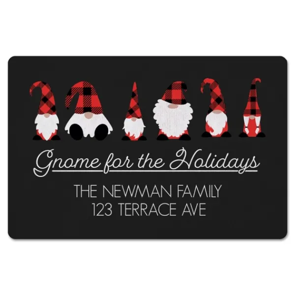 Kitchen & Floor Mats-Kirkland's Home Personalized Gnome For The Holidays Floor Mat Black