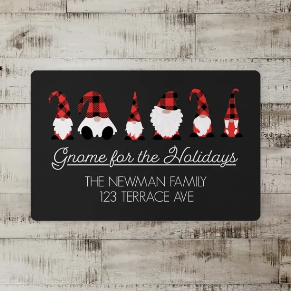 Kitchen & Floor Mats-Kirkland's Home Personalized Gnome For The Holidays Floor Mat Black