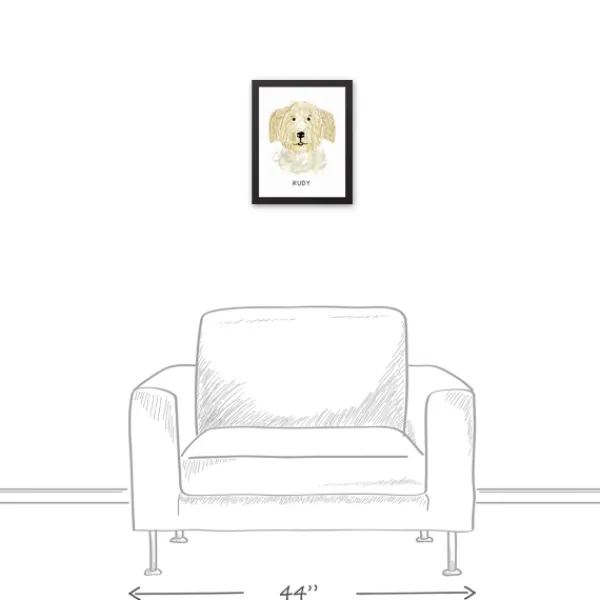 Wall Quotes & Signs-Kirkland's Home Personalized Golden Doodle Canvas Wall Plaque Tan/Yellow/White