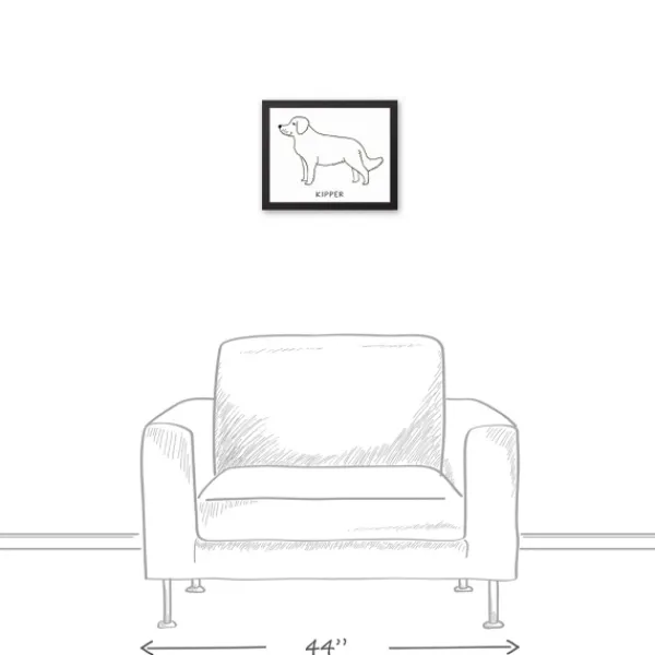 Wall Quotes & Signs-Kirkland's Home Personalized Golden Retriever Framed Wall Plaque Black/White