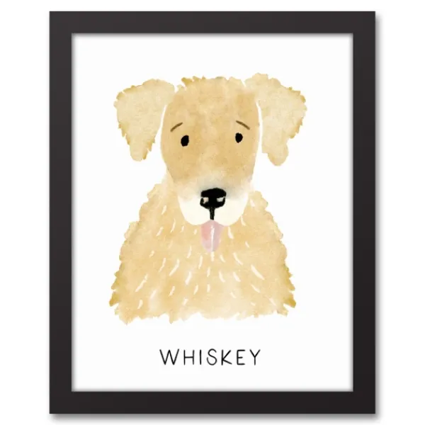 Wall Quotes & Signs-Kirkland's Home Personalized Golden Retriever Canvas Wall Plaque Tan/White
