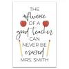 Wall Quotes & Signs-Kirkland's Home Personalized Good Teacher Canvas Wall Plaque White/Multi