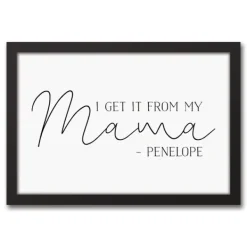 Wall Quotes & Signs-Kirkland's Home Personalized I Get It From My Mama Wall Plaque White/Black