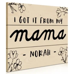 Wall Quotes & Signs-Kirkland's Home Personalized I Got It From My Mama Wood Plaque Tan