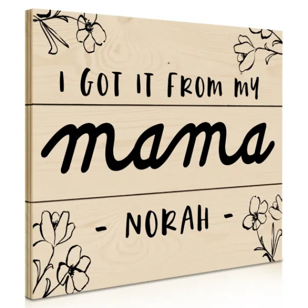 Wall Quotes & Signs-Kirkland's Home Personalized I Got It From My Mama Wood Plaque Tan