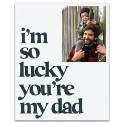 Wall Quotes & Signs-Kirkland's Home Personalized I'M So Lucky You'Re My Dad Canvas Art White