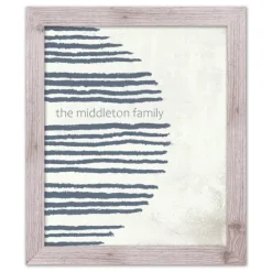 Wall Quotes & Signs-Kirkland's Home Personalized Navy Stripes Framed Wall Plaque Blue/Gray