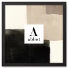 Wall Quotes & Signs-Kirkland's Home Personalized Neutral Patchwork Framed Wall Plaque Tan/Black/White