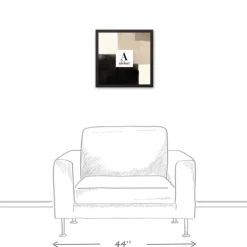 Wall Quotes & Signs-Kirkland's Home Personalized Neutral Patchwork Framed Wall Plaque Tan/Black/White