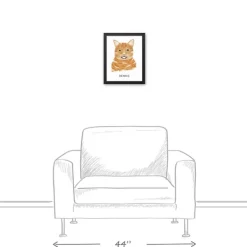 Wall Quotes & Signs-Kirkland's Home Personalized Orange Tabby Cat Canvas Wall Plaque Orange/White