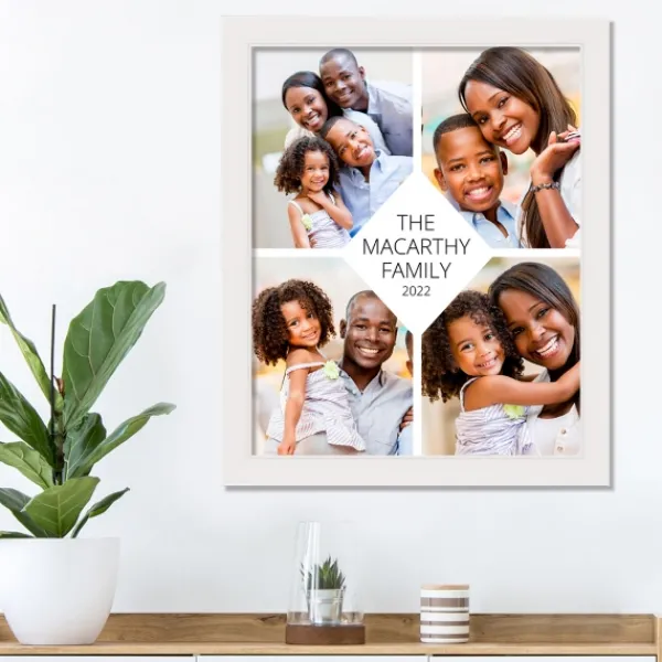 Wall Quotes & Signs-Kirkland's Home Personalized 4-Photo Frame Wall Plaque White