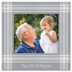 Wall Quotes & Signs-Kirkland's Home Personalized Plaid Photo Canvas Art Print Gray