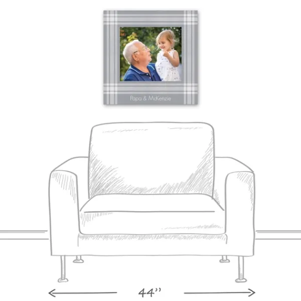 Wall Quotes & Signs-Kirkland's Home Personalized Plaid Photo Canvas Art Print Gray