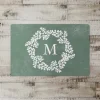 Kitchen & Floor Mats-Kirkland's Home Personalized Sage Fern Monogram Kitchen Mat White/Green