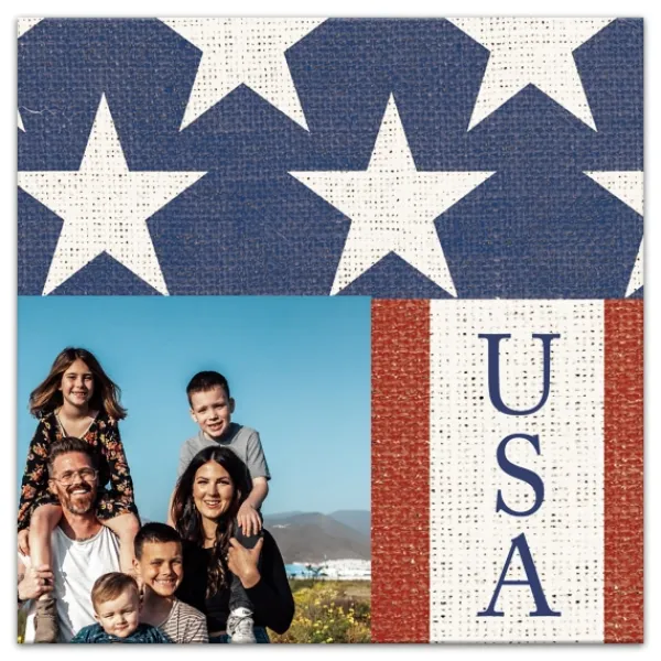 Wall Quotes & Signs-Kirkland's Home Personalized Usa Flag Canvas Art Print White/Red/Blue