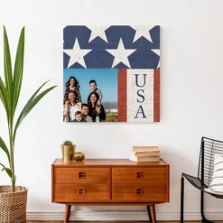 Wall Quotes & Signs-Kirkland's Home Personalized Usa Flag Canvas Art Print White/Red/Blue