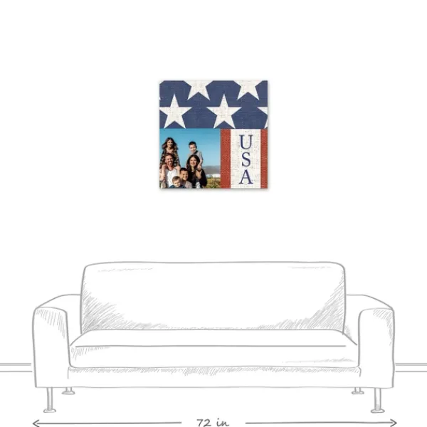 Wall Quotes & Signs-Kirkland's Home Personalized Usa Flag Canvas Art Print White/Red/Blue