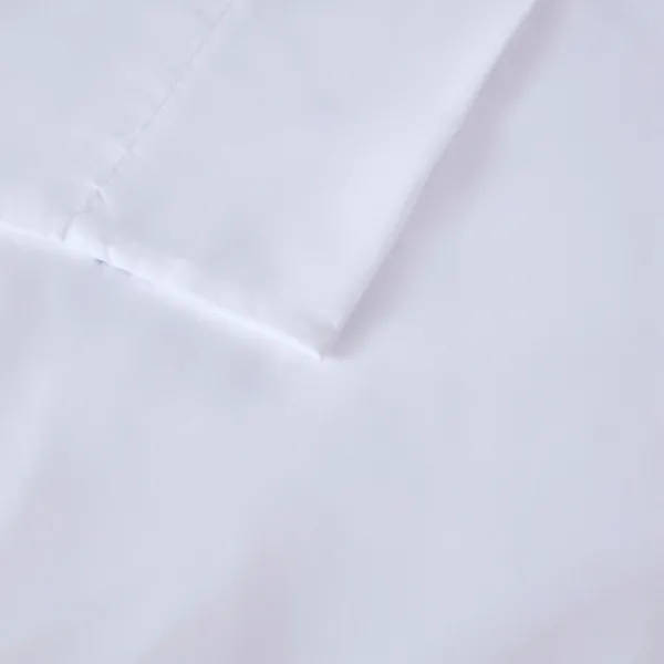 Bed Sheets-Kirkland's Home Petal Blossom Hem Microfiber 4-Pc. Full Sheet Set White/Blue