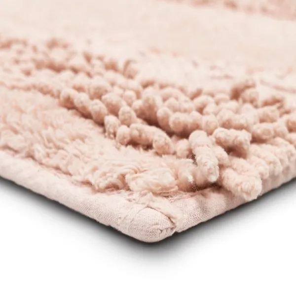 Bathroom Rugs-Kirkland's Home Petal Blush Asymmetrical Cotton Bath Mat, 34 In. Pink