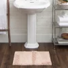 Bathroom Rugs-Kirkland's Home Petal Blush Asymmetrical Cotton Bath Mat, 24 In. Pink