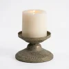 Candle Holders-Kirkland's Home Petina Metal Pillar Candle Holder, 4 In. Brown/Gold