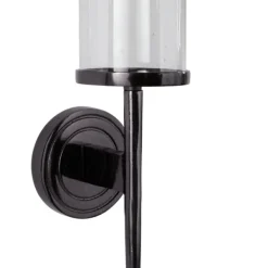 Sconces-Kirkland's Home Pierre Polished Stem Sconce Black