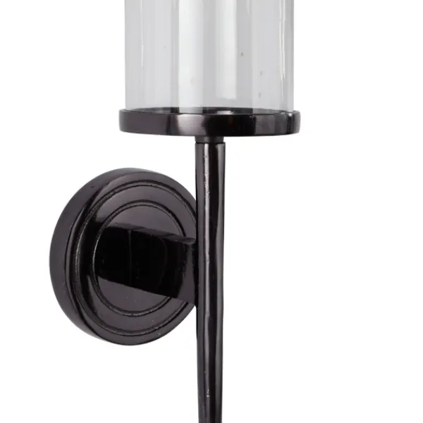 Sconces-Kirkland's Home Pierre Polished Stem Sconce Black