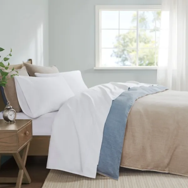 Bed Sheets-Kirkland's Home Pima Cotton Sateen 4-Pc. King Sheet Set White