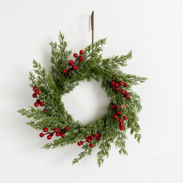 Wreaths-Kirkland's Home Pine And Red Berry Mini Wreath Green/Red