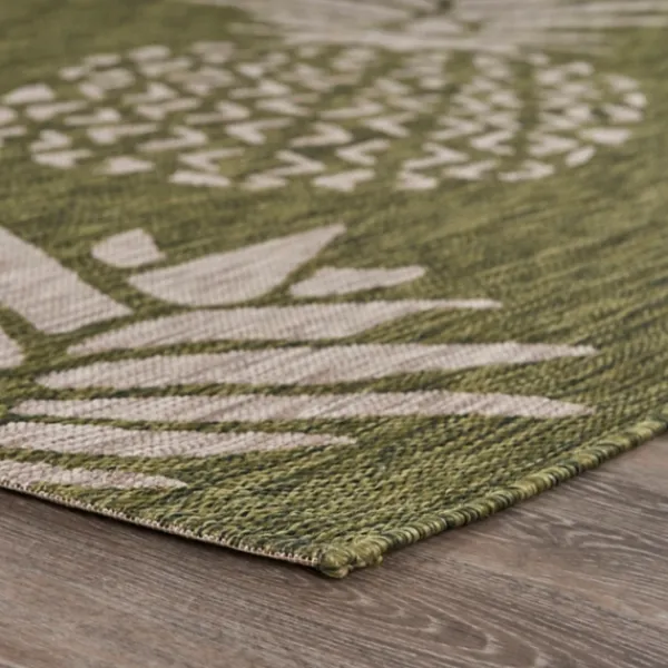 Outdoor Rugs-Kirkland's Home Pineapple Indoor/Outdoor Area Rug, 5X7 Green