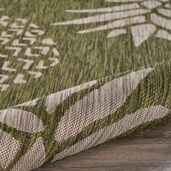 Outdoor Rugs-Kirkland's Home Pineapple Indoor/Outdoor Area Rug, 5X7 Green
