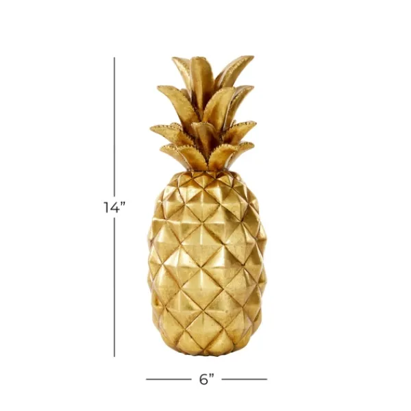 Statues & Figurines-Kirkland's Home Pineapple Statue Gold