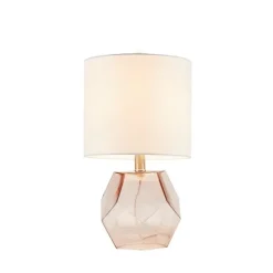 Table Lamps-Kirkland's Home Pink Glass Stella Table Lamp White