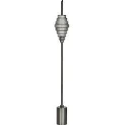 Floor Lamps-Kirkland's Home Pinnacle Metal And Glass Floor Lamp Gray