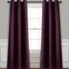 Curtains & Drapes-Kirkland's Home Plum Absolute Blackout Curtain Panel Set, 84 In. Purple