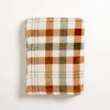 Blankets & Throws-Kirkland's Home Plush Spice Plaid Throw Ivory/Orange/Green