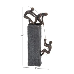 Statues & Figurines-Kirkland's Home Polystone Rock Climber Sculpture Gray