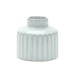 Vases-Kirkland's Home Porcelain Ribbed Vases, Set Of 2 White