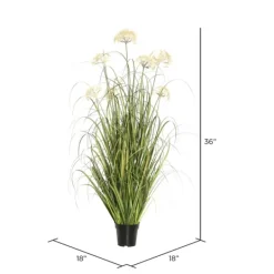 Trees & Topiaries-Kirkland's Home Potted Flowering Grass, 36 In.