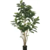Trees & Topiaries-Kirkland's Home Potted Green Rubber Tree, 5 Ft.