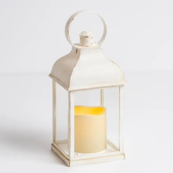 Lanterns-Kirkland's Home Pre-Lit Antique Ring Led Lantern White