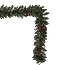 Arrangements & Greenery-Kirkland's Home Pre-Lit 4-Pc. Outdoor Christmas Greenery Set Green/Red