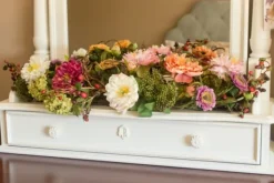 Arrangements & Greenery-Kirkland's Home Pretty Peony Garden Mix Arrangement Pink/Green/Orange/Purple