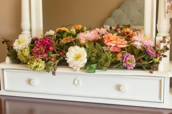 Arrangements & Greenery-Kirkland's Home Pretty Peony Garden Mix Arrangement Pink/Green/Orange/Purple