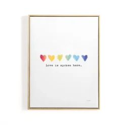 Wall Quotes & Signs-Kirkland's Home Pride Love Is Spoken Here Framed Art Print White/Multi