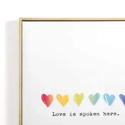 Wall Quotes & Signs-Kirkland's Home Pride Love Is Spoken Here Framed Art Print White/Multi