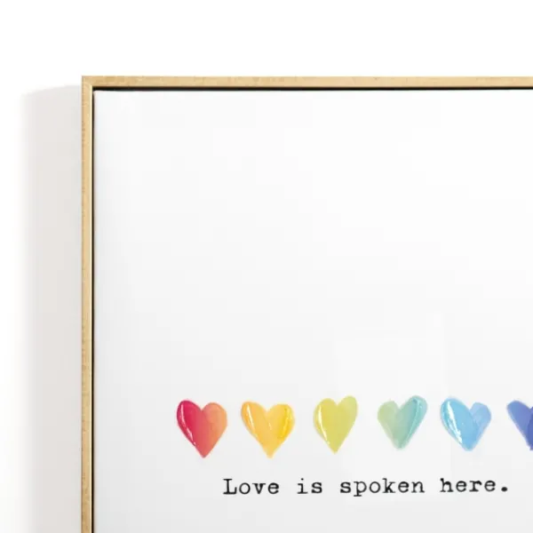 Wall Quotes & Signs-Kirkland's Home Pride Love Is Spoken Here Framed Art Print White/Multi