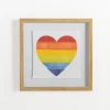Framed Art-Kirkland's Home Pride Rainbow Heart Framed Art Print White/Multi