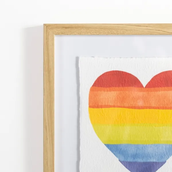 Framed Art-Kirkland's Home Pride Rainbow Heart Framed Art Print White/Multi